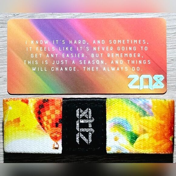 ZOX "IT'S JUST A SEASON" #695 LUMI artist sunflower collectible med wristband - Picture 5 of 6